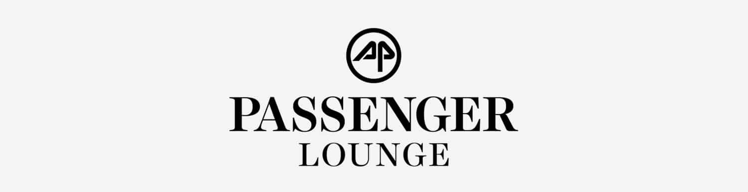 AP Passenger Lounge logo with a circular AP monogram above a black serif wordmark on a white background.