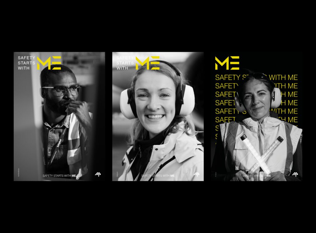 Aviapartner Safety Starts With Me employee communication campaign by Indy Blue Studio