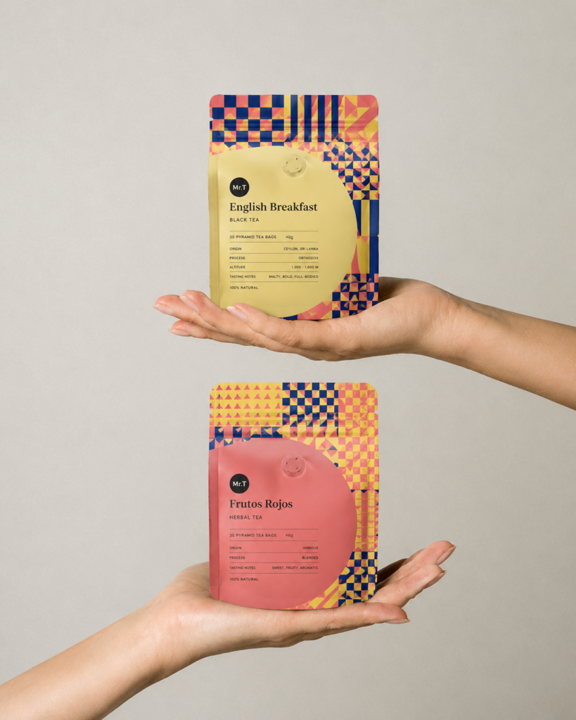 Mr. T premium tea packaging concept by Indy Blue Studio