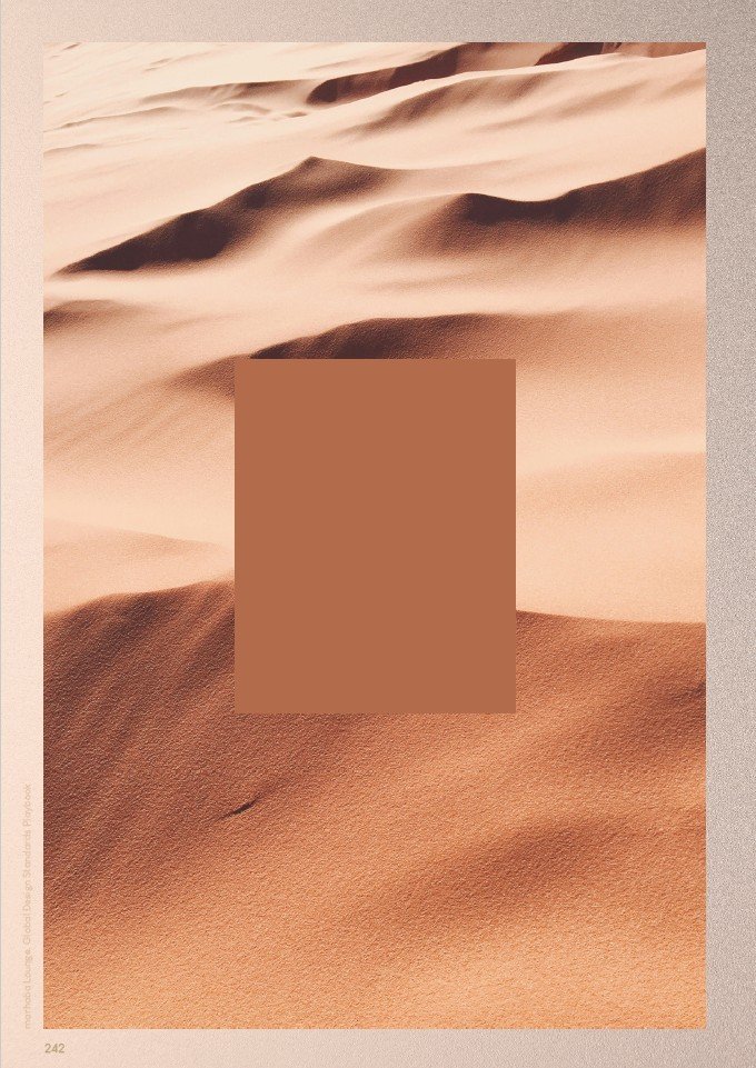 Desert-inspired colour and material palette for the marhaba lounge interior design concept